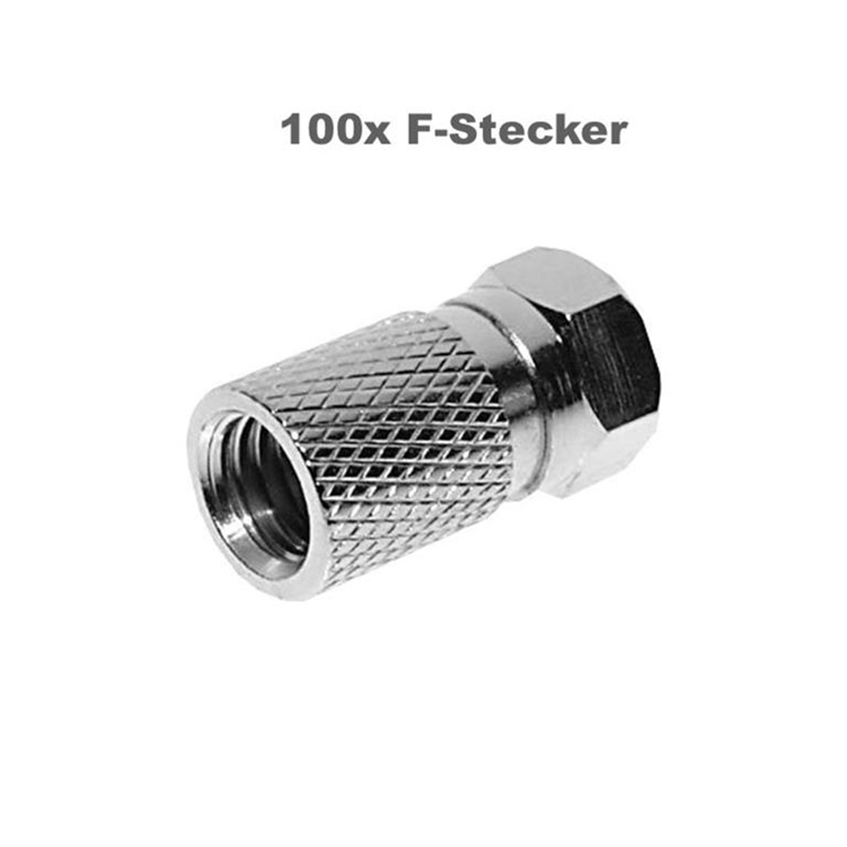 100x F - Stecker HQ 7mm 10er Pack Sat Koaxkabel Kabel